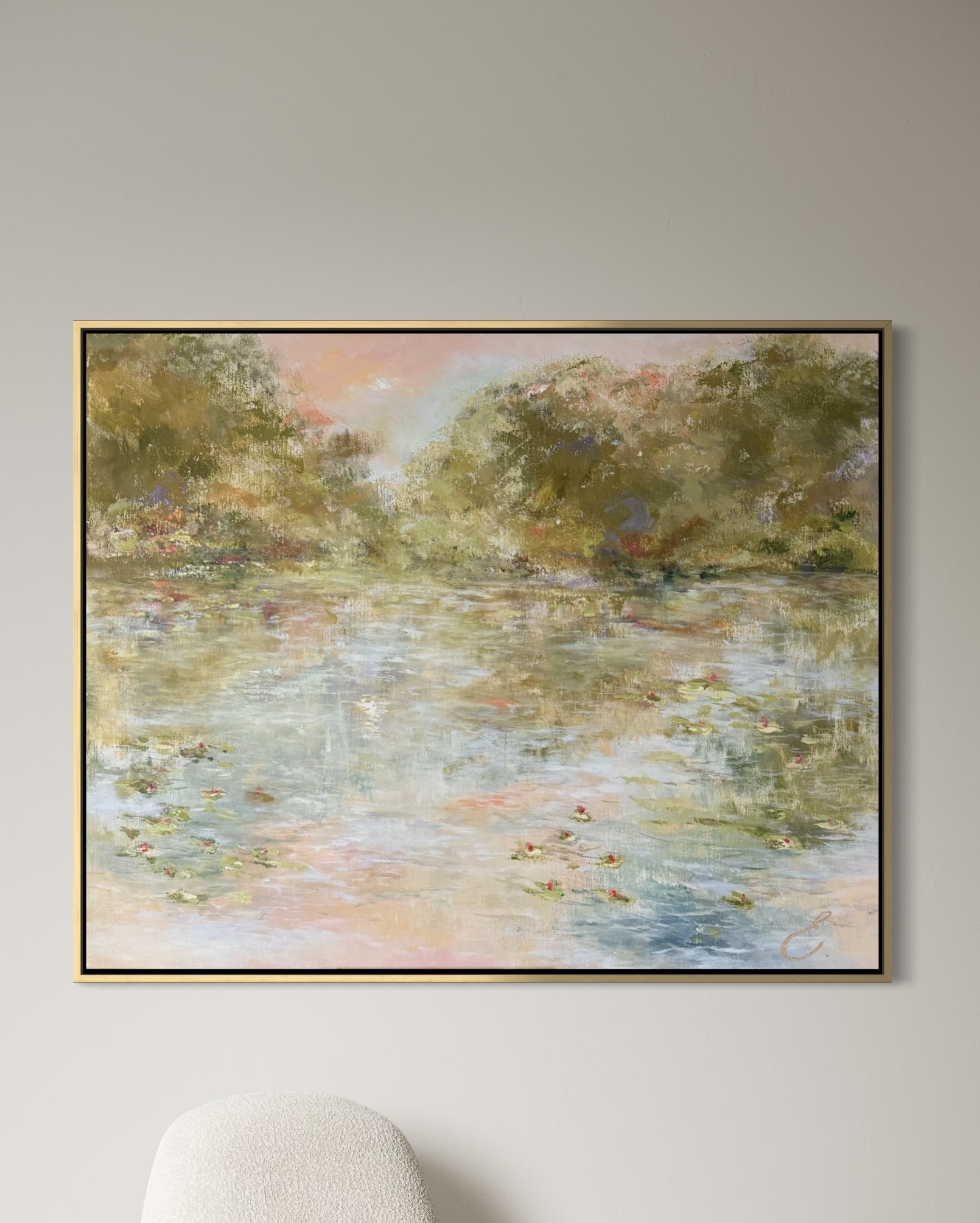 Näckrosor i solnedgång 